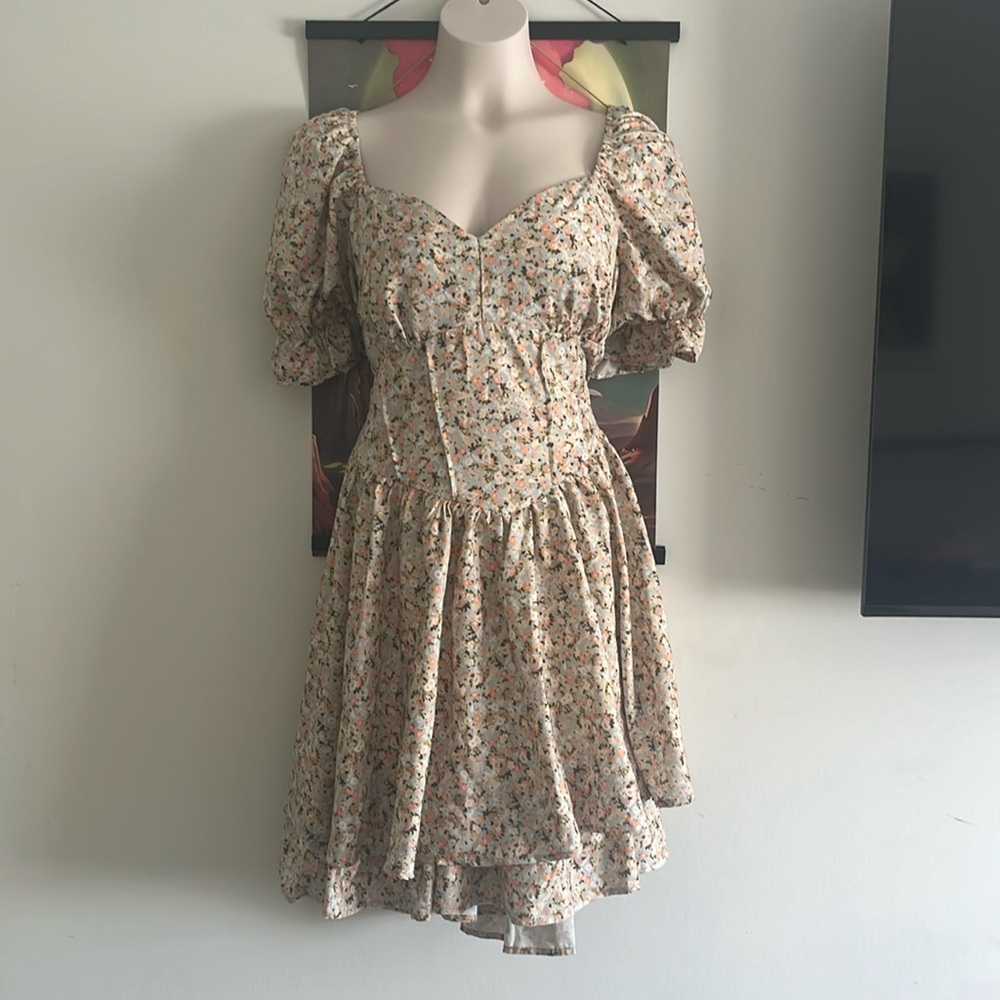 SHEIN, floral fit and flare tiered dress, Size: 3-4XL